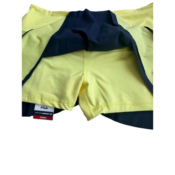 FILA Alley Yellow Scallop Tennis Pickleball Skort Size Large NEW NWT - Picture 3 of 8